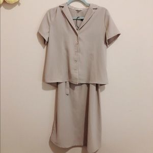 Cream Two-piece dress